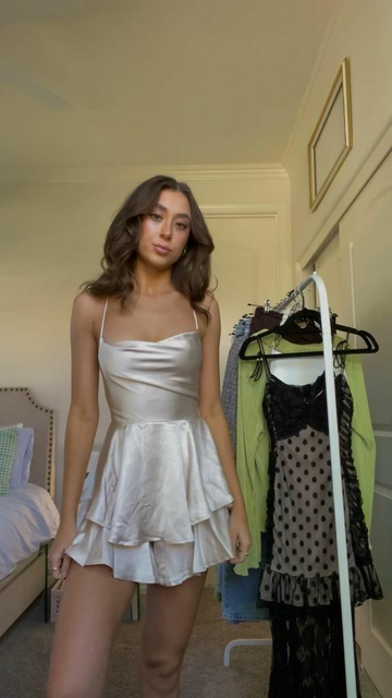 Spaghetti Straps Homecoming Dress Mini Party Dress HZ1023